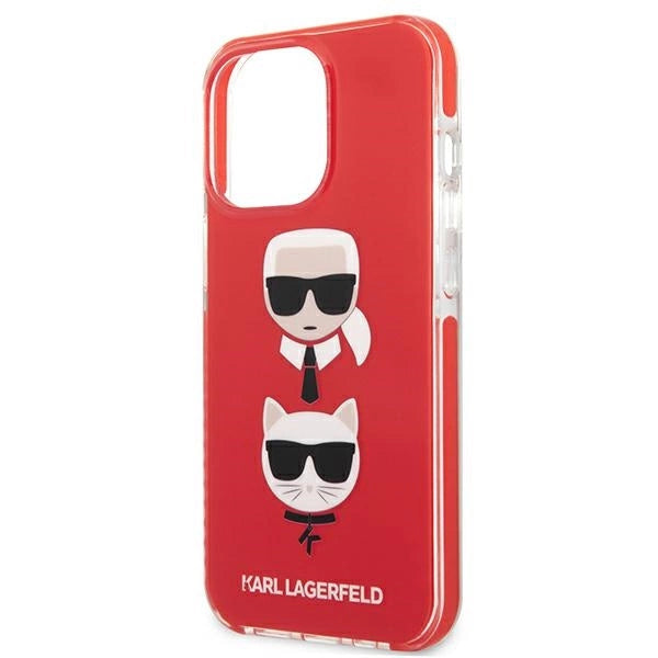 Karl Lagerfeld KLHCP13LTPE2TR iPhone 13 Pro / 13 6,1" hardcase rød/rød Karl&Choupette Head