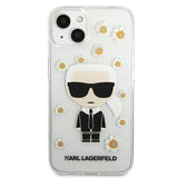 Karl Lagerfeld KLHCP13SHFLT iPhone 13 mini 5,4" gennemroczysty/transparent Blomst Ikonik Karl