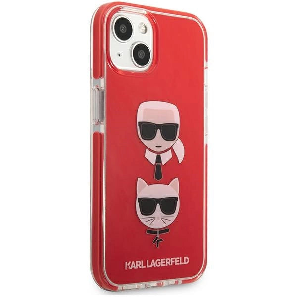 Karl Lagerfeld KLHCP13STPE2TR iPhone 13 mini 5,4" hardcase rød/rød Karl&Choupette Head