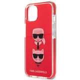 Karl Lagerfeld KLHCP13STPE2TR iPhone 13 mini 5,4" hardcase rød/rød Karl&Choupette Head