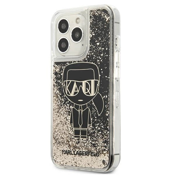 Karl Lagerfeld KLHCP13XLGGKBK iPhone 13 Pro Max 6,7" sort/sort hardcase Liquid Glitter Gatsby