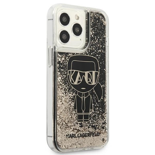 Karl Lagerfeld KLHCP13XLGGKBK iPhone 13 Pro Max 6,7" sort/sort hardcase Liquid Glitter Gatsby