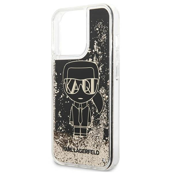 Karl Lagerfeld KLHCP13XLGGKBK iPhone 13 Pro Max 6,7" sort/sort hardcase Liquid Glitter Gatsby