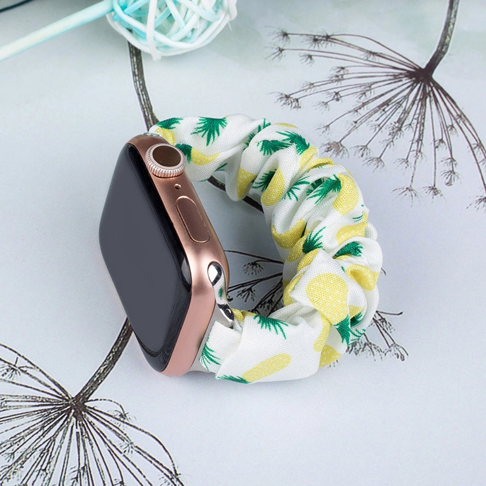 Stof bånd til Apple Watch 38 / 40 / 41 mm rem armbånd gummi bånd - ananas