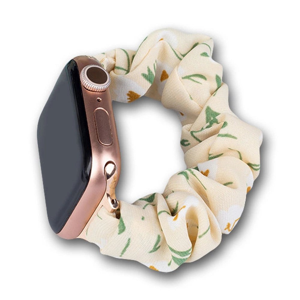 Stof Apple Watch Band 42/44/45mm Strap Armbånd Elastisk Band - Gul