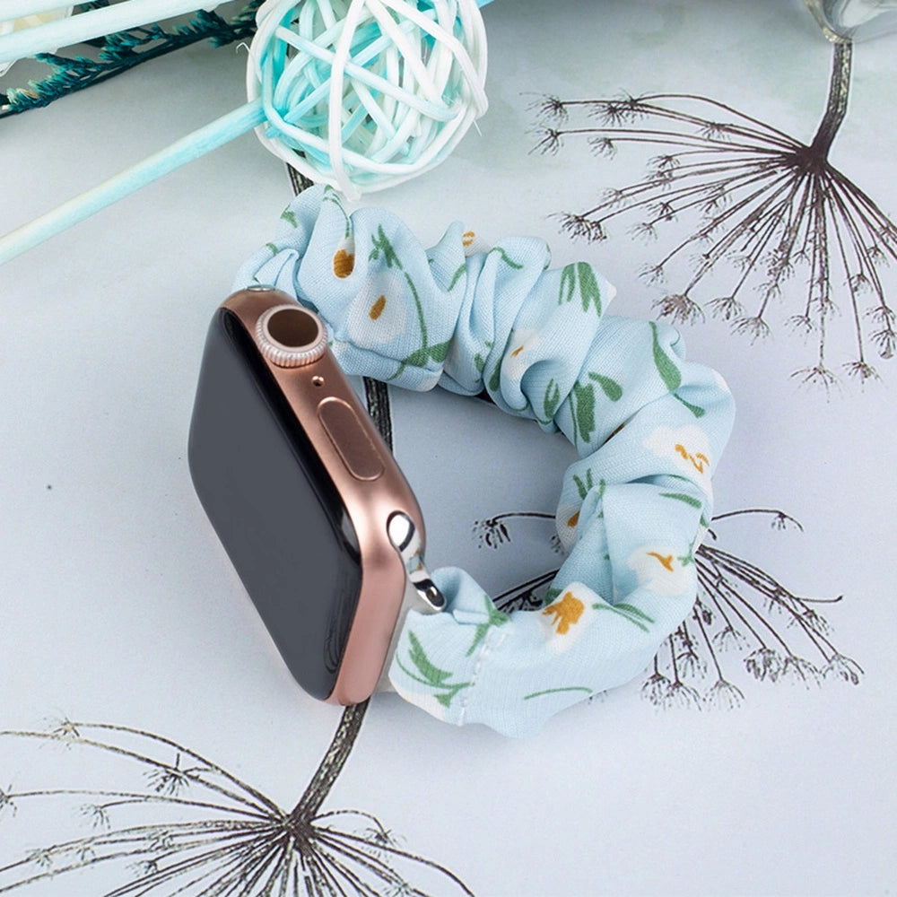 Stof Apple Watch Band 42/44/45mm Strap Armbånd Elastisk Band - Blå