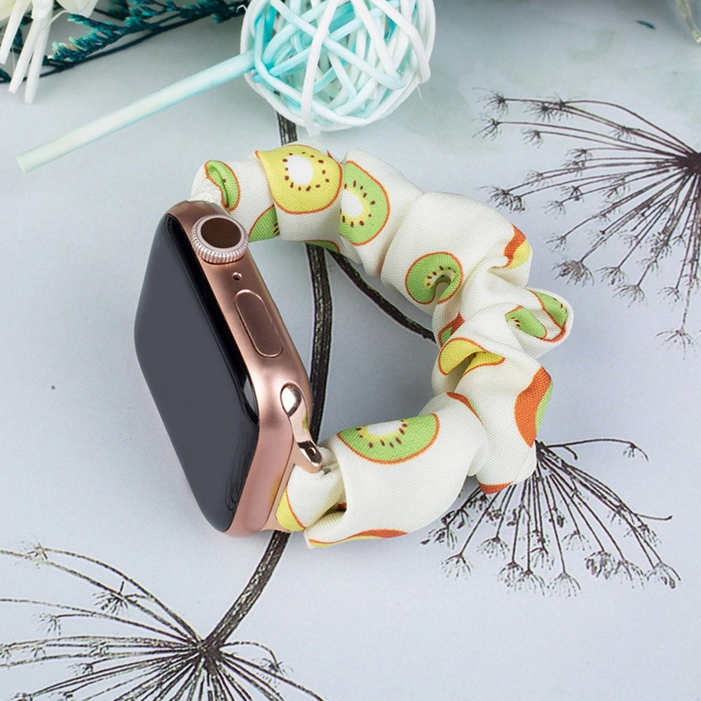 Stof bånd til Apple Watch 42 / 44 / 45 mm rem armbånd gummi bånd - kiwi