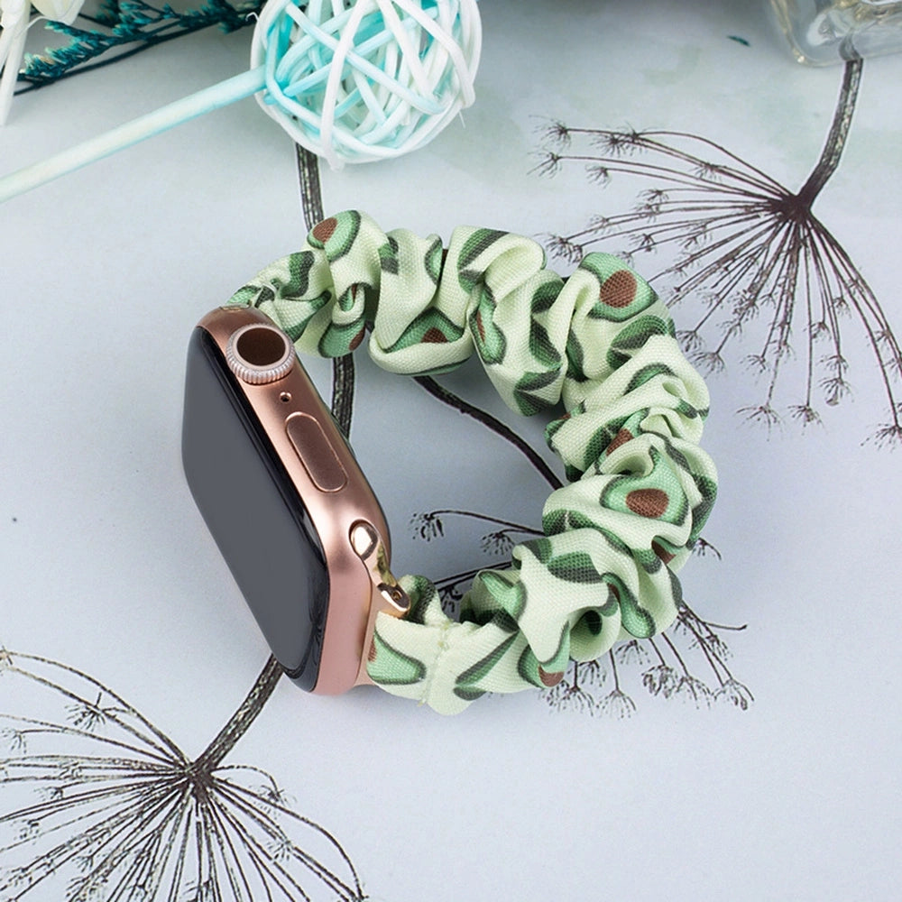 Stof bånd til Apple Watch 42 / 44 / 45 mm rem armbånd gummi bånd - avocado