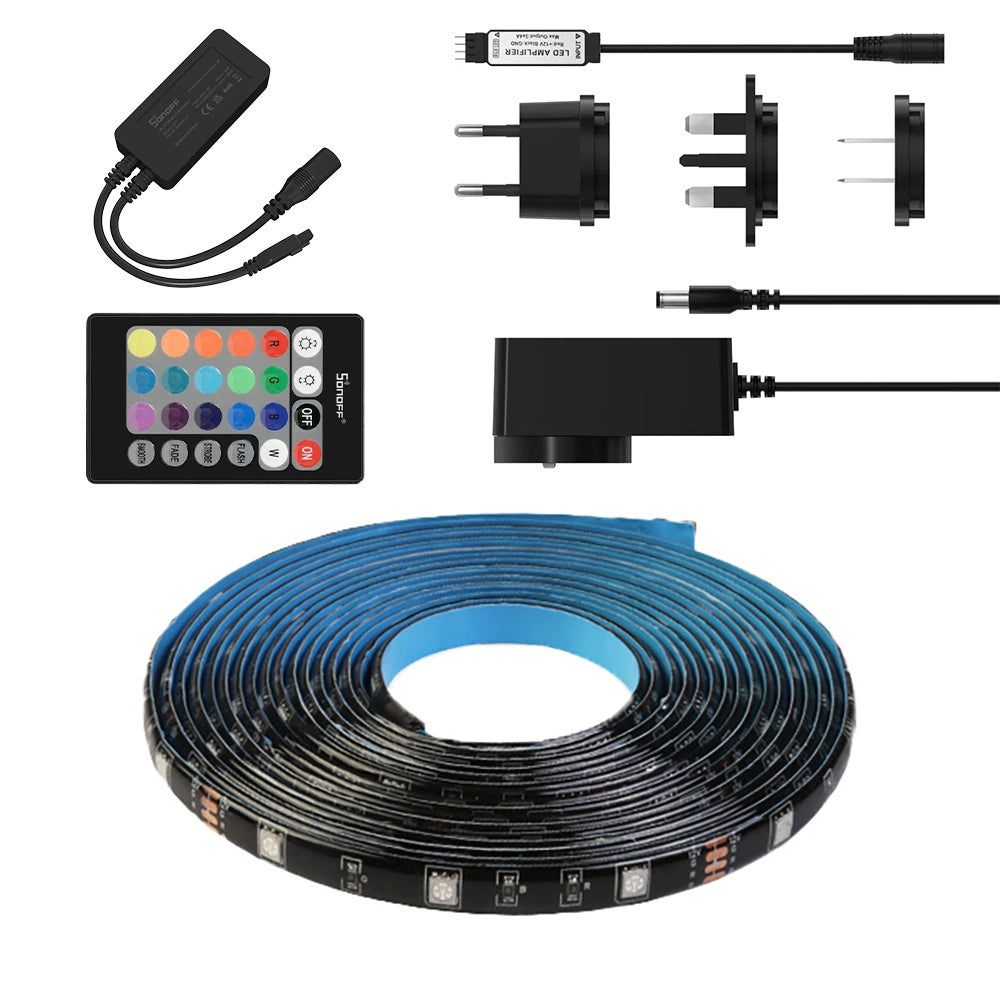 Sonoff L2-5M kit intelligent vandtæt LED-strimmel 5m RGB fjernbetjening Wi-Fi strømforsyning