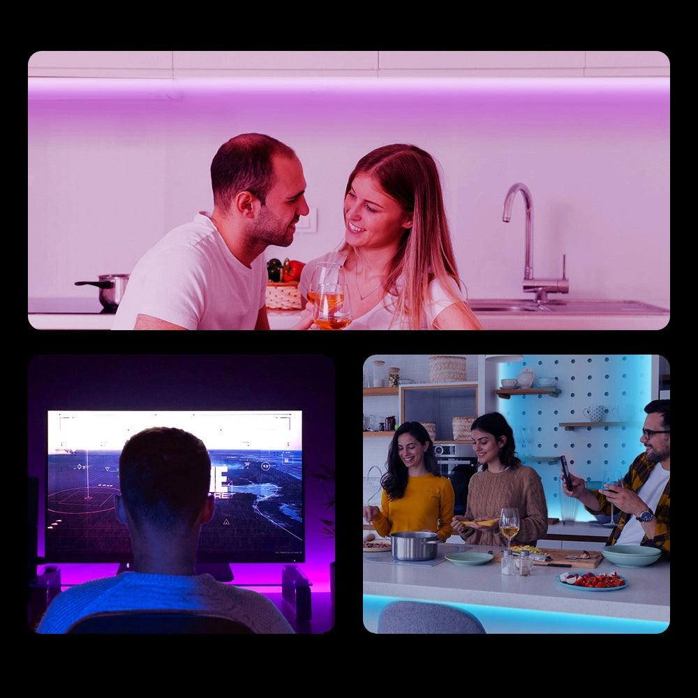 Sonoff L2-5M kit intelligent vandtæt LED-strimmel 5m RGB fjernbetjening Wi-Fi strømforsyning
