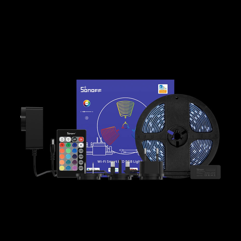 Sonoff L2-5M kit intelligent vandtæt LED-strimmel 5m RGB fjernbetjening Wi-Fi strømforsyning