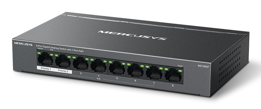 Mercusys MS108GP V1 Switch 8-porte Gigabit Ethernet PoE+