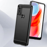 Carbon Case Flexible Cover Sleeve Motorola Moto G Play 2022 sort