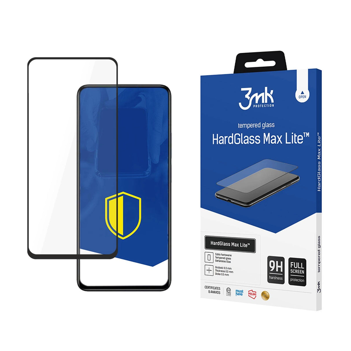 9H 3mk HardGlass Max LiteTM glas på Xiaomi Poco X4 Pro 5G