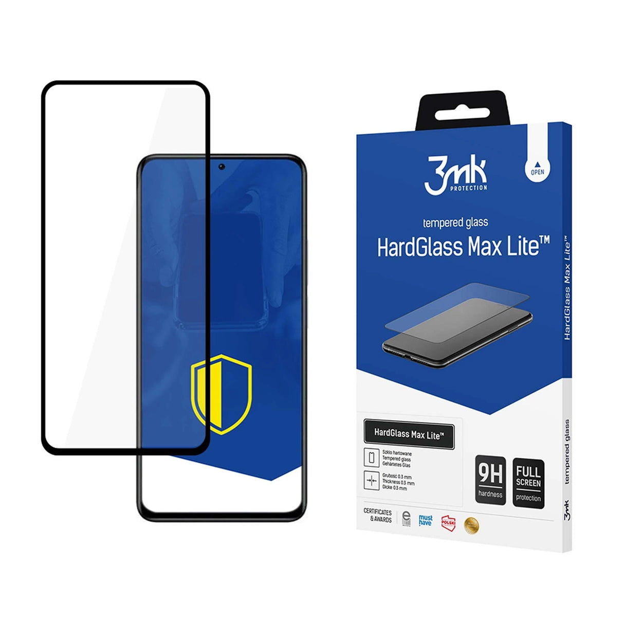 9H 3mk HardGlass Max LiteTM Glas på Xiaomi Redmi Note 11 Pro 4G / 5G