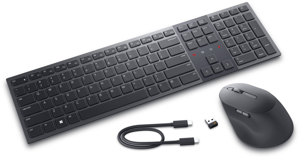DELL KM900 tastatur Mus inkluderet Kontor RF trådløs + Bluetooth QWERTY US International Grafit