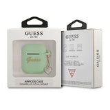 Guess GUA2LSCHSN AirPods cover grøn/grøn Silicone Charm Heart Collection
