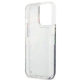 Guess GUHCP13LLFLSB iPhone 13 Pro / 13 6.1" blå/blå hardcase Flower Liquid Glitter