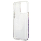 Guess GUHCP13LLFLSU iPhone 13 Pro / 13 6.1" lilla/lila hårdkasse Blomster Flydende Glitter