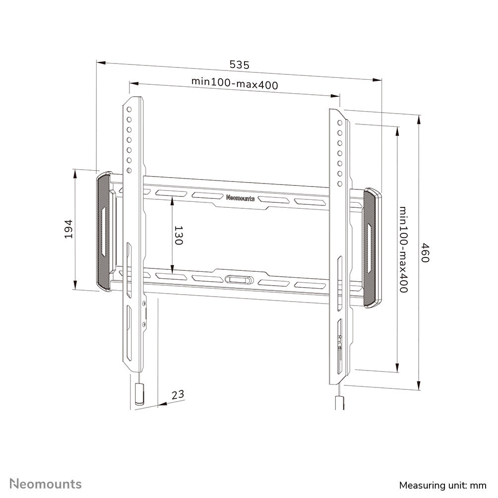 Neomounts WL30-550BL14 tv-beslag 190,5 cm (75") Sort