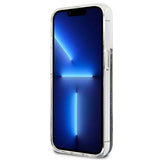 Guess GUHCP13SLFLSB iPhone 13 mini 5.4" blå/blå hardcase Flower Liquid Glitter