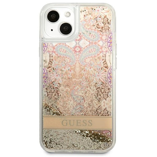 Guess GUHCP13SLFLSD iPhone 13 mini 5.4" guld/guld hardcase Paisley Liquid Glitter
