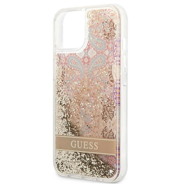 Guess GUHCP13SLFLSD iPhone 13 mini 5.4" guld/guld hardcase Paisley Liquid Glitter