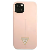 Guess GUHCP13SSLTGP iPhone 13 mini 5.4" pink/pink hardcase Silikon trekant