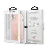 Guess GUHCP13SSLTGP iPhone 13 mini 5.4" pink/pink hardcase Silikon trekant