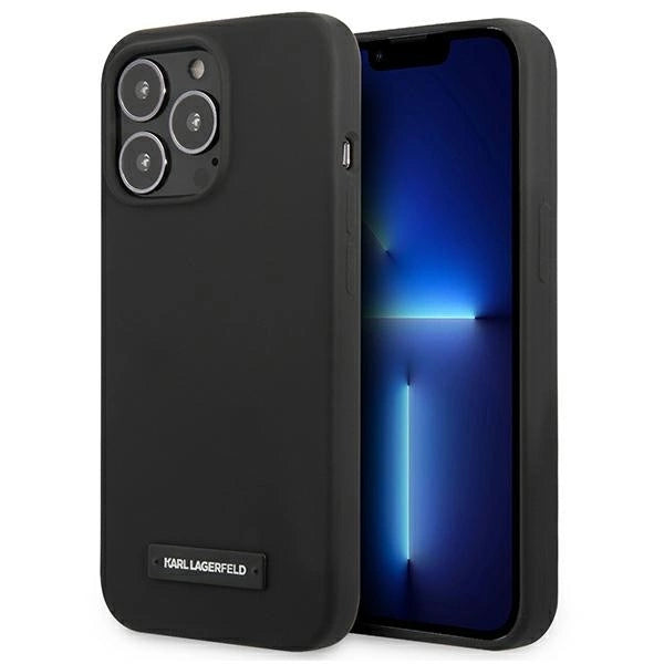 Karl Lagerfeld KLHCP13XSLMP1K iPhone 13 Pro Max 6,7" Hardcase sort/sort Silicone Plaque