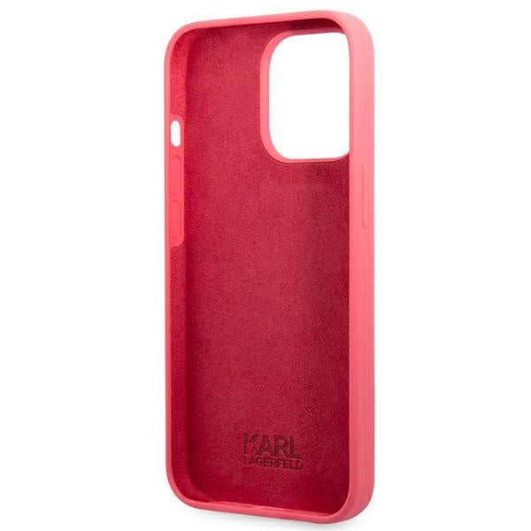 Karl Lagerfeld KLHCP13XSLMP1PI iPhone 13 Pro Max 6,7" Hardcase fuksja/fuchsia Silicone Plaque