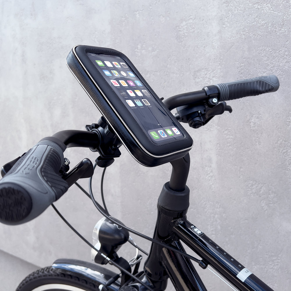 Wozinsky telefonholder til cykel, motorcykel, scooter sort (WBHBK7)