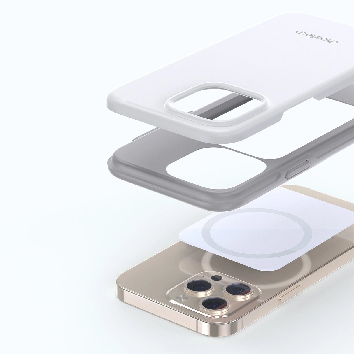 Choetech MFM Anti-drop Case Cover til iPhone 13 Pro Max hvid (PC0114-MFM-WH)