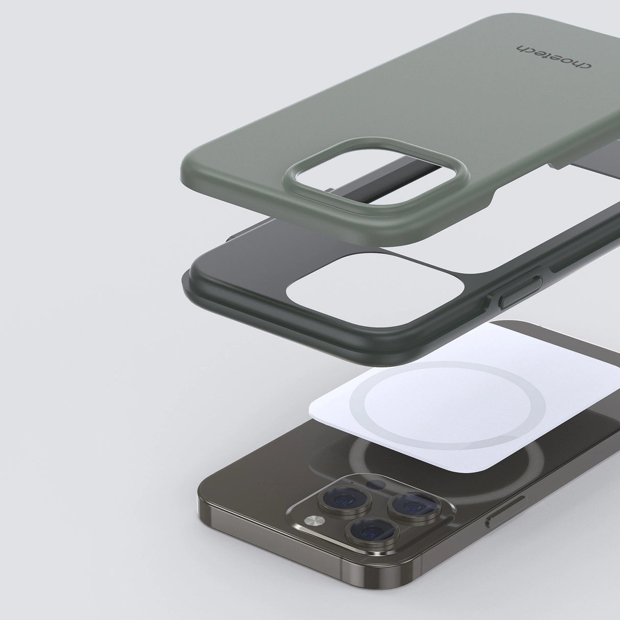 Choetech MFM Anti-drop Case Cover til iPhone 13 Pro Max grøn (PC0114-MFM-GN)