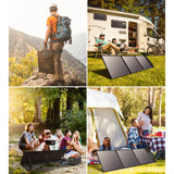 Choetech SC008 solopladning 120W DC / USB-C / 2x USB-A - sort