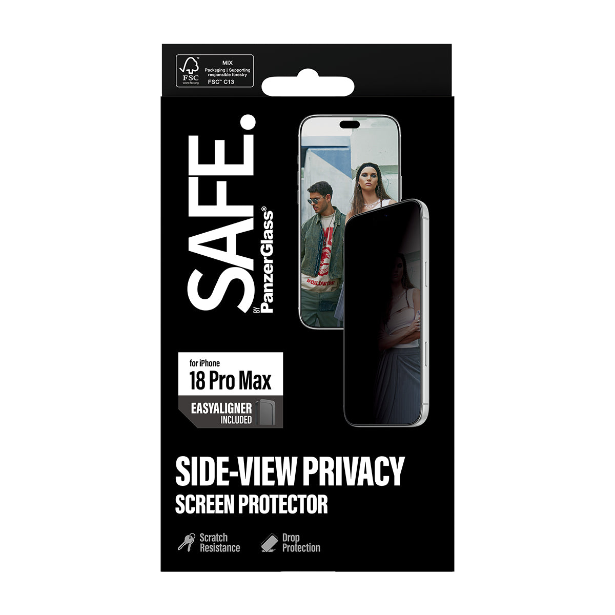 SAFE. by PanzerGlass Side-View Privacy Skærmbeskytter til iPhone 18 Pro Max