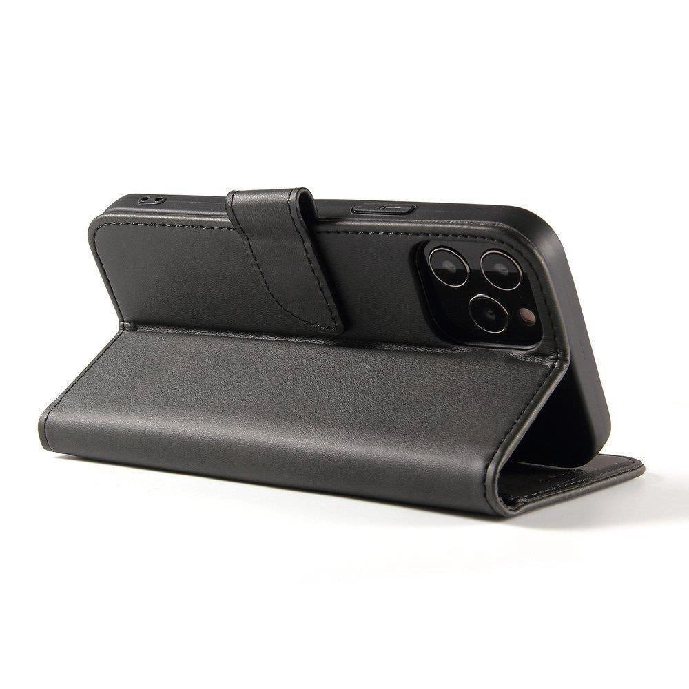 Magnet Case elegant case case cover med en flap og stand funktion for Motorola Moto E32 sort