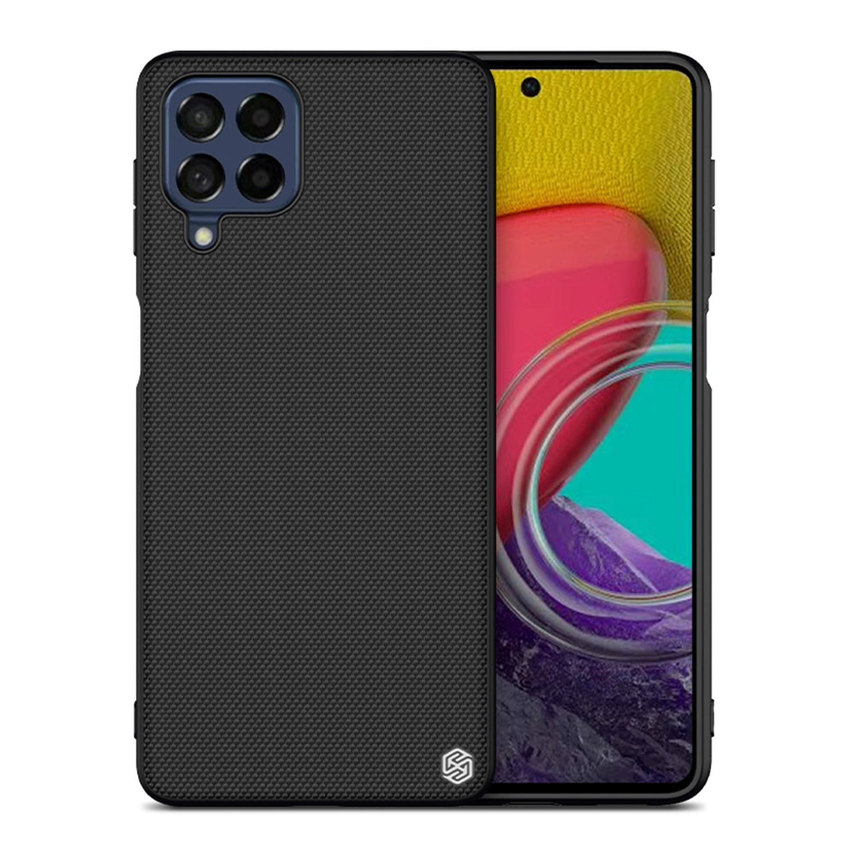 Nillkin Textured Case holdbar forstærket kuffert med gel ramme og nylon tilbage til Samsung Galaxy M53 5G sort