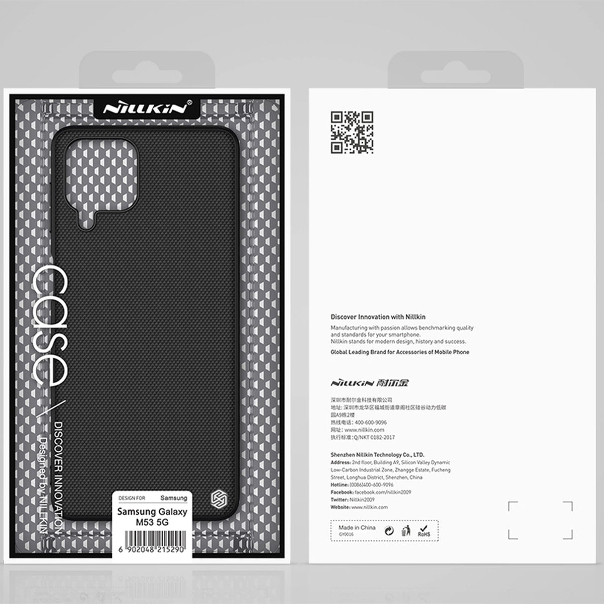 Nillkin Textured Case holdbar forstærket kuffert med gel ramme og nylon tilbage til Samsung Galaxy M53 5G sort