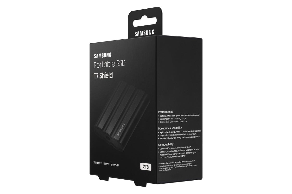 Samsung MU-PE2T0S 2 TB USB Type-C 3.2 Gen 2 (3.1 Gen 2) Sort