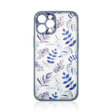 Design Case for iPhone 12 Pro Max blomsterhylster mørkblå