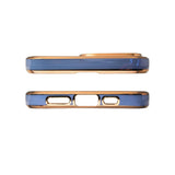 Lighting Color Case for Xiaomi Redmi Note 11 guld ramme gel cover blå