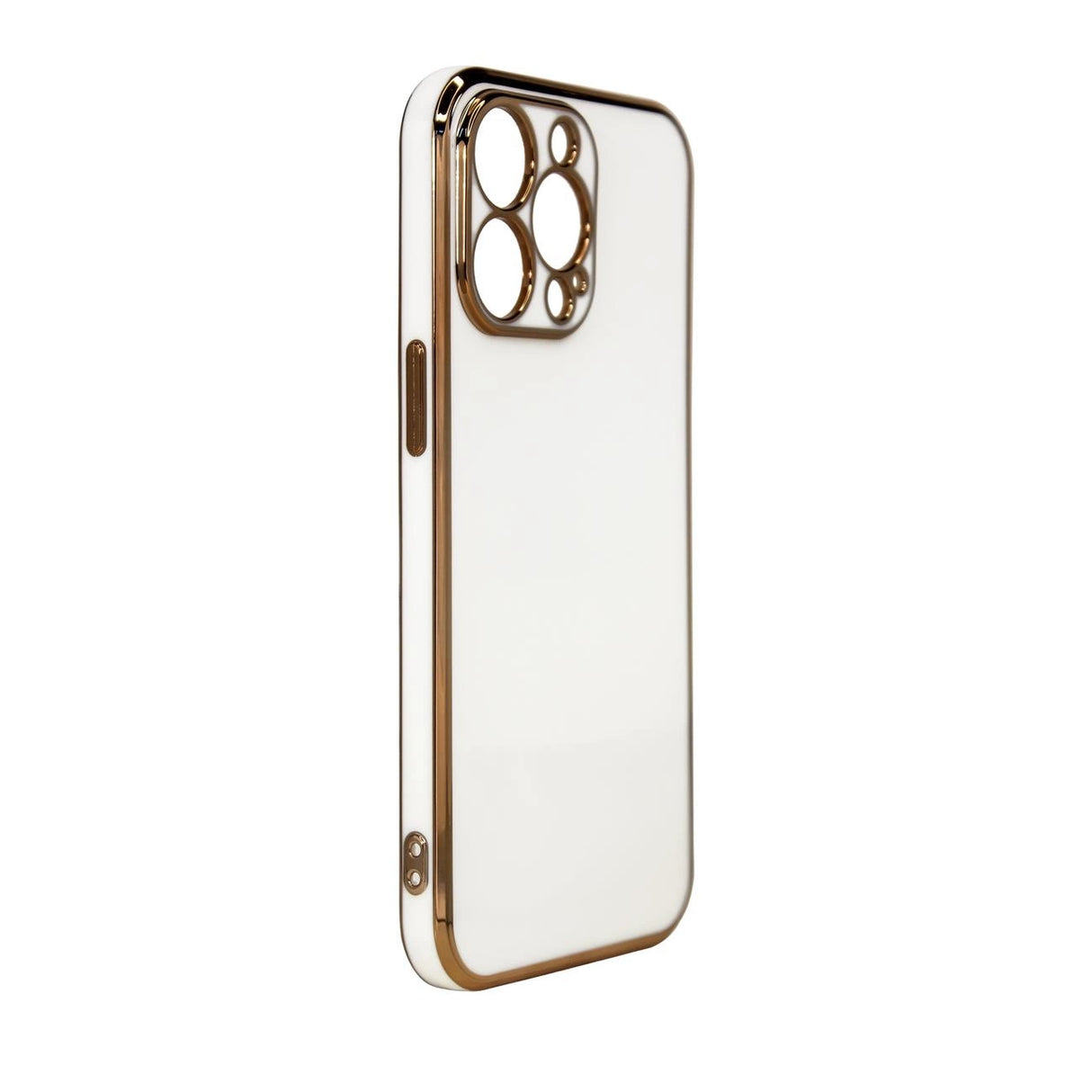 Lighting Color Case for Samsung Galaxy A12 5G guld ramme gel cover hvid