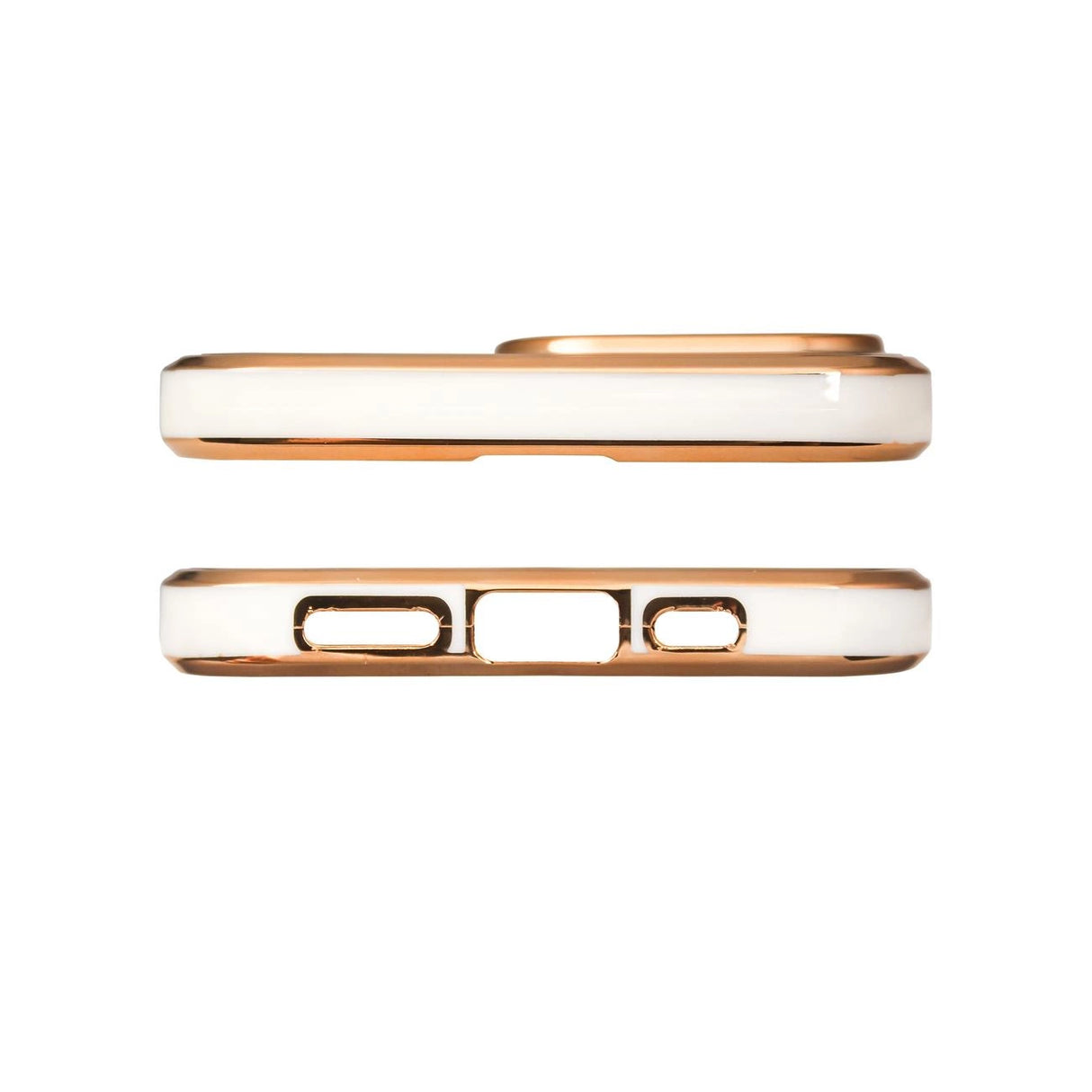 Lighting Color Case for Samsung Galaxy A12 5G guld ramme gel cover hvid