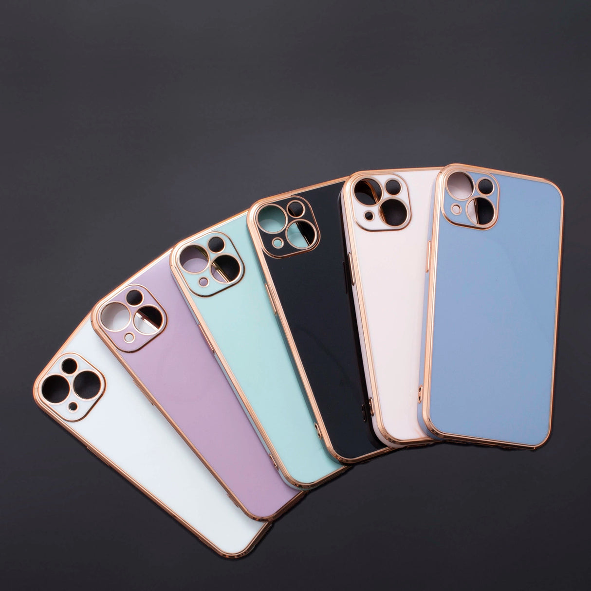 Lighting Color Case for Samsung Galaxy A13 5G guld ramme gel cover hvid