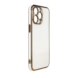 Lighting Color Case for Xiaomi Redmi Note 11 gel cover med guldramme hvid