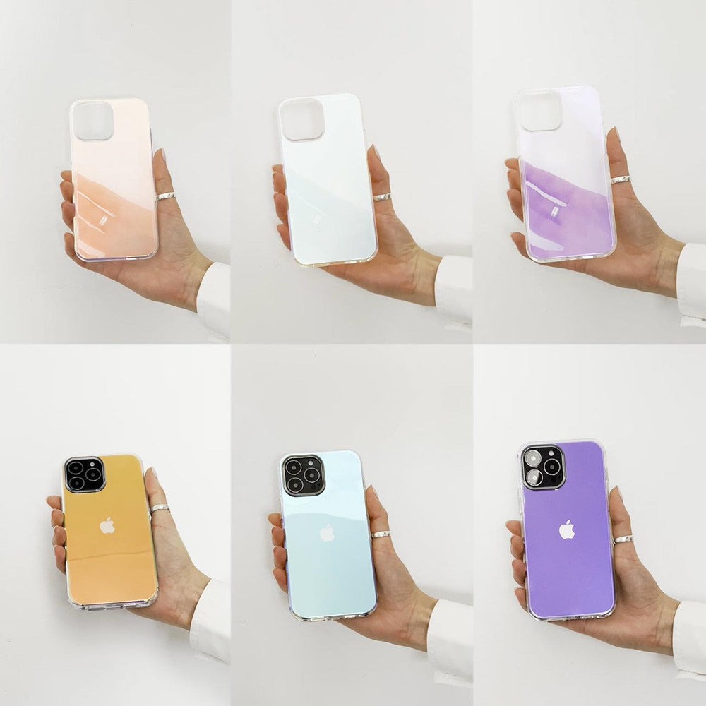 Aurora Case Case for iPhone 12 Pro Max Gel Neon Cover Guld
