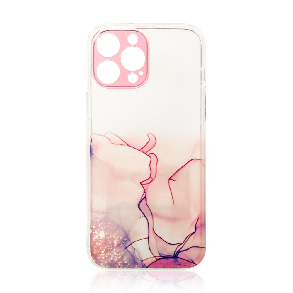 Marmor Case til iPhone 12 Pro Max Gel Cover Marmor Pink