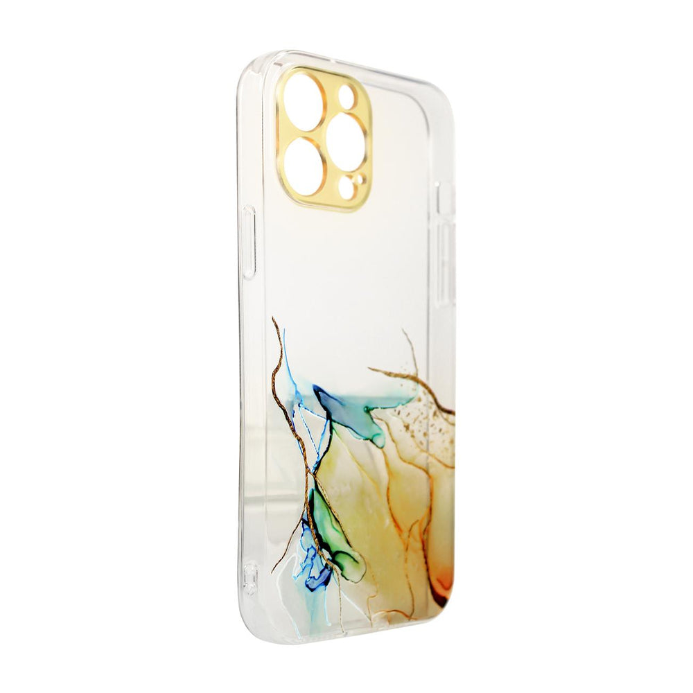 Marmor Case Cover til Samsung Galaxy A12 5G Gel Cover Orange Marmor