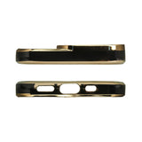 Fashion Case Case til iPhone 13 Pro Max Gold Frame Gel Cover Sort